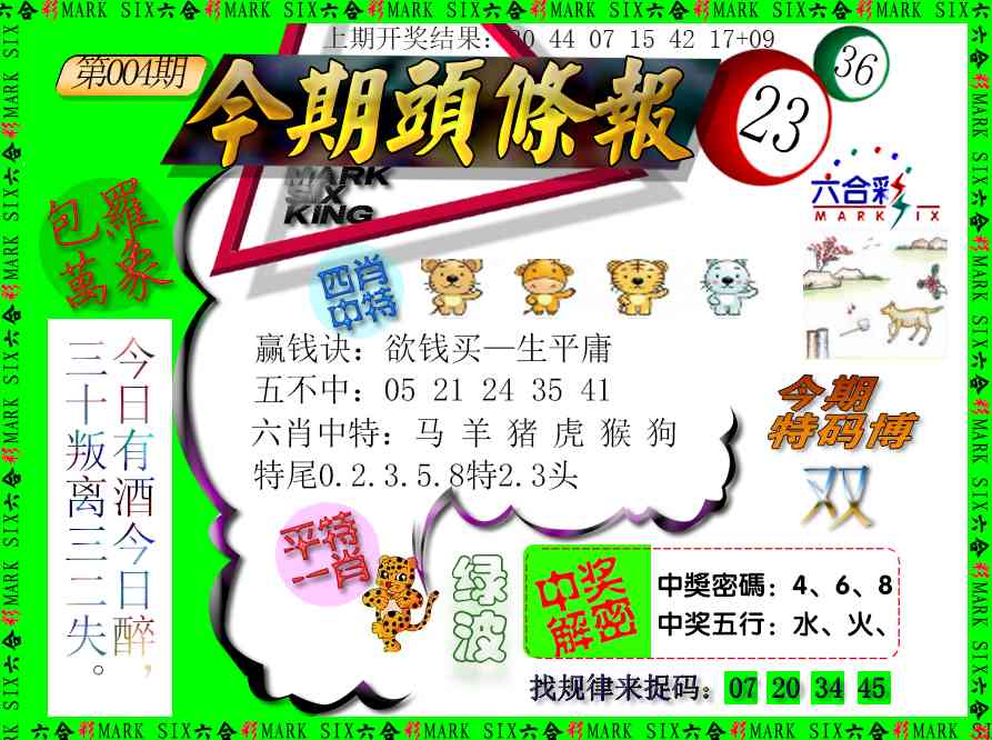 004期今期头条报[图]