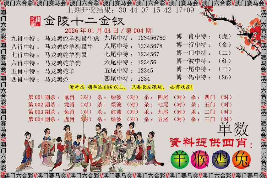 004期金陵十二金钗[图]