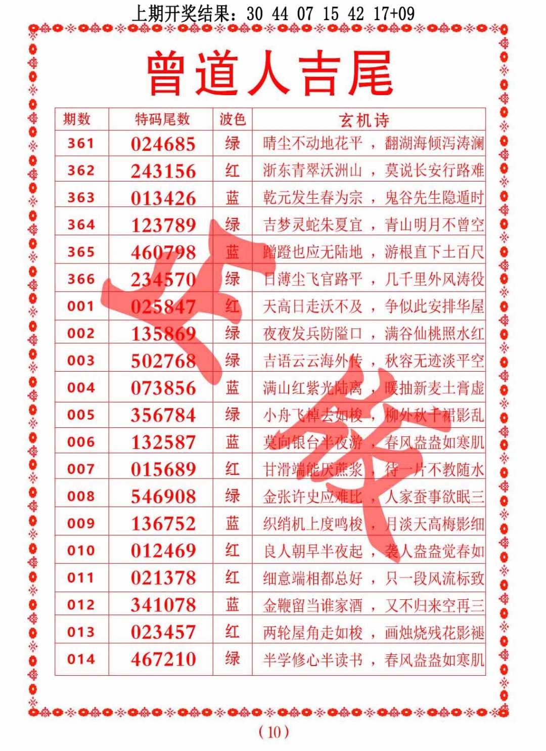 004期曾道人吉尾[图]