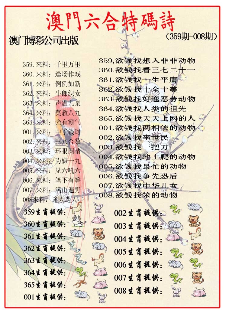 004期内部特码诗[图]