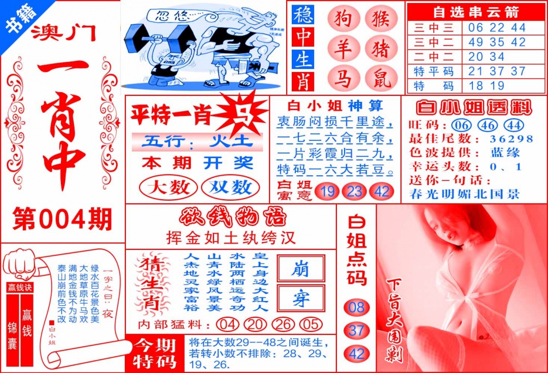 004期澳门锦囊宝典[图]