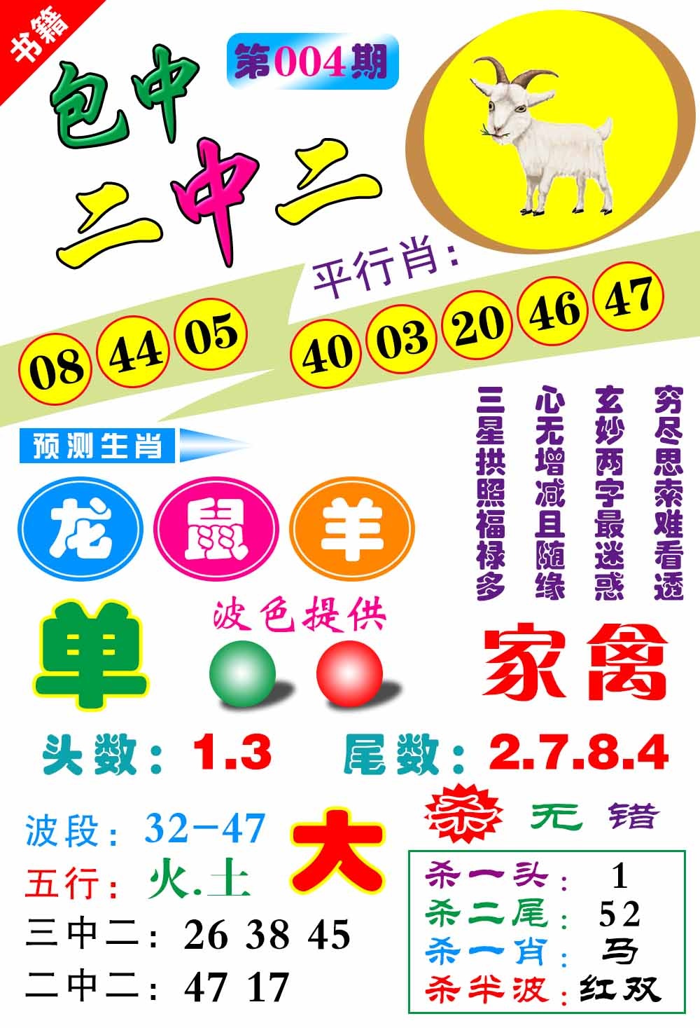 004期澳门预测生肖[图]