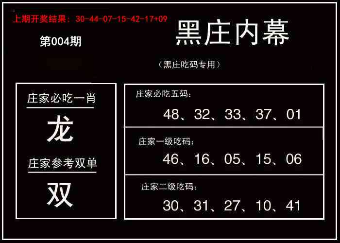 004期黑庄内幕[图]