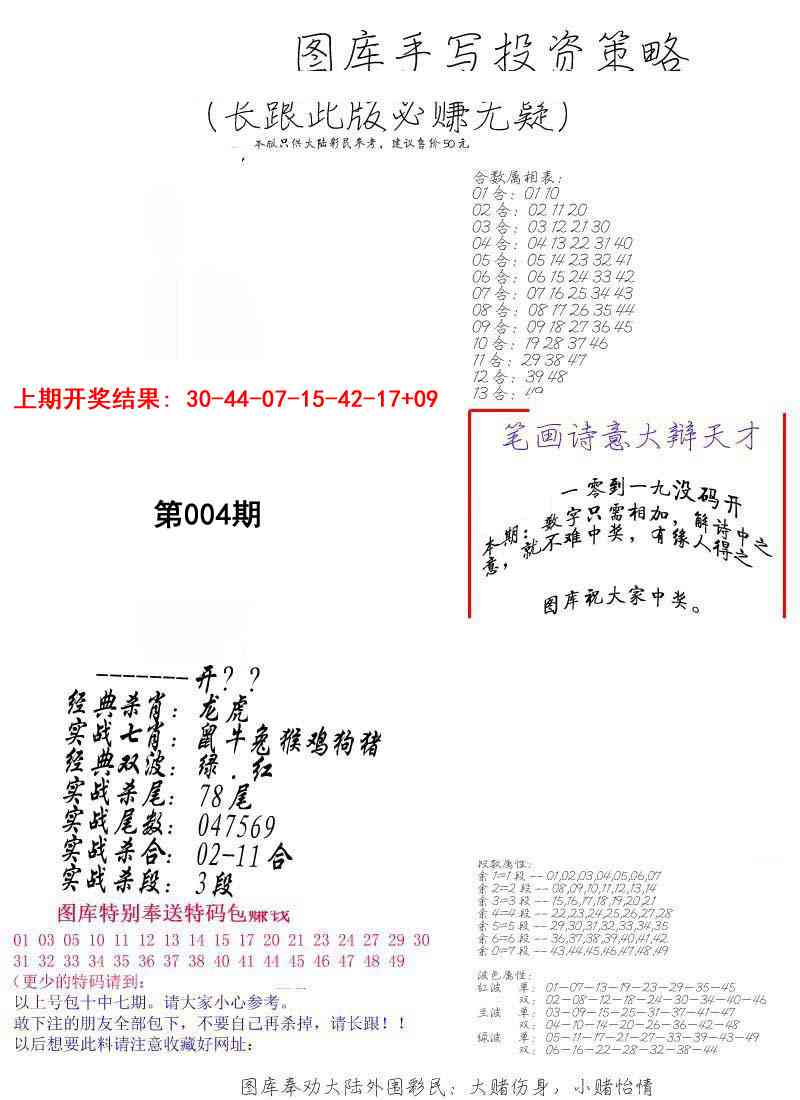 004期手写投资策略[图]