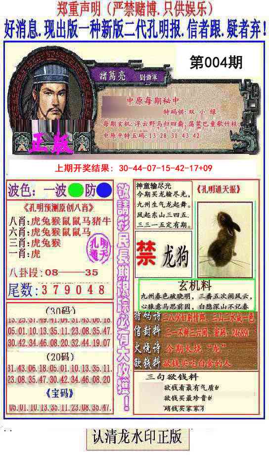 004期另二代孔明报[图]