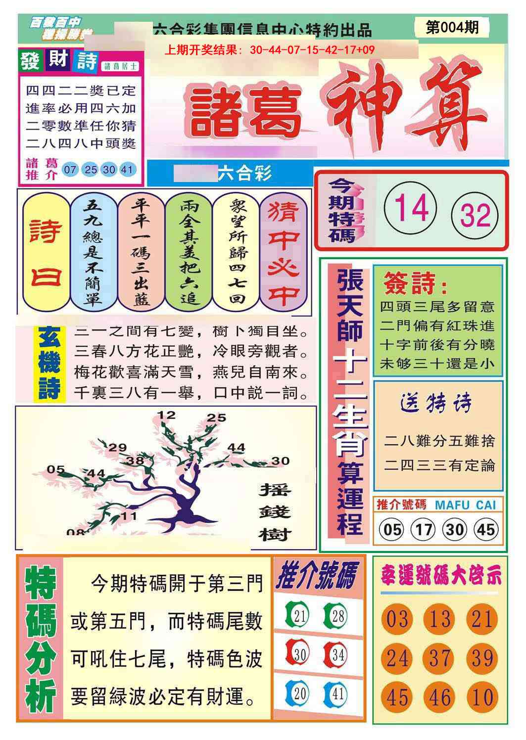 004期诸葛神算[图]