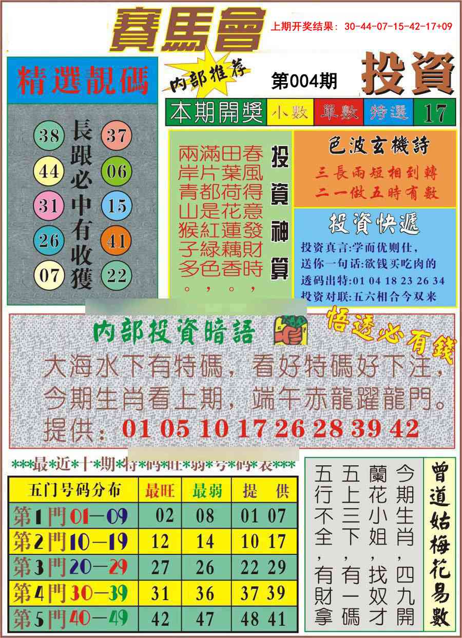 004期马会投资[图]