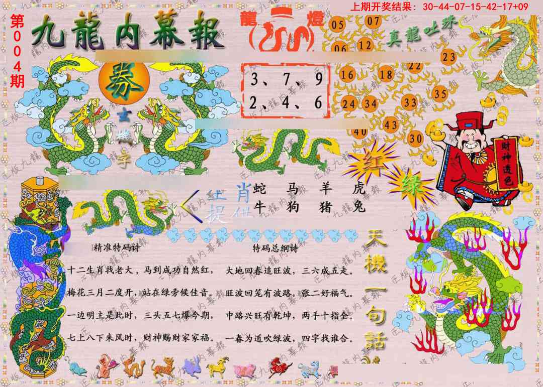 004期正版九龙内幕报[图]