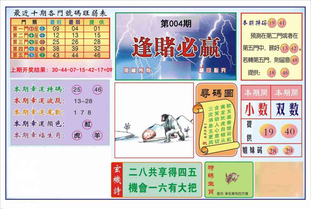 004期逢赌必羸[图]