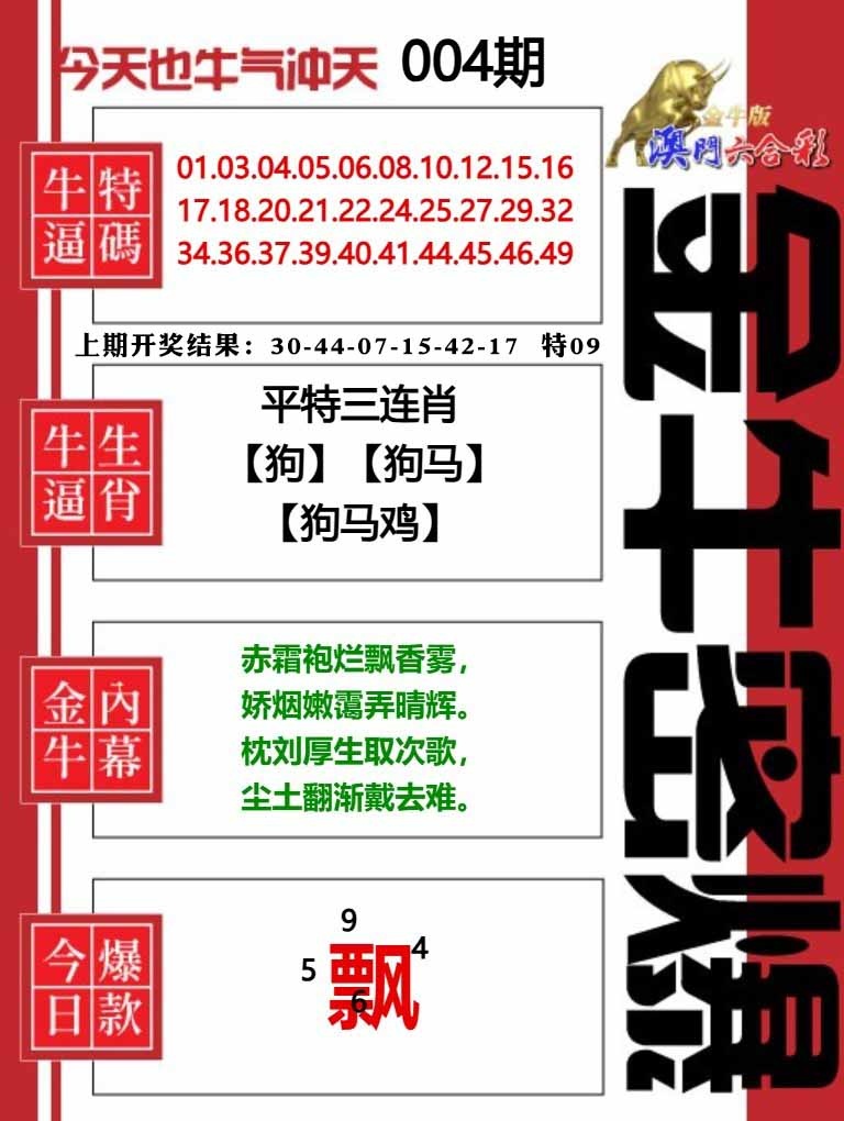 004期金牛密爆[图]