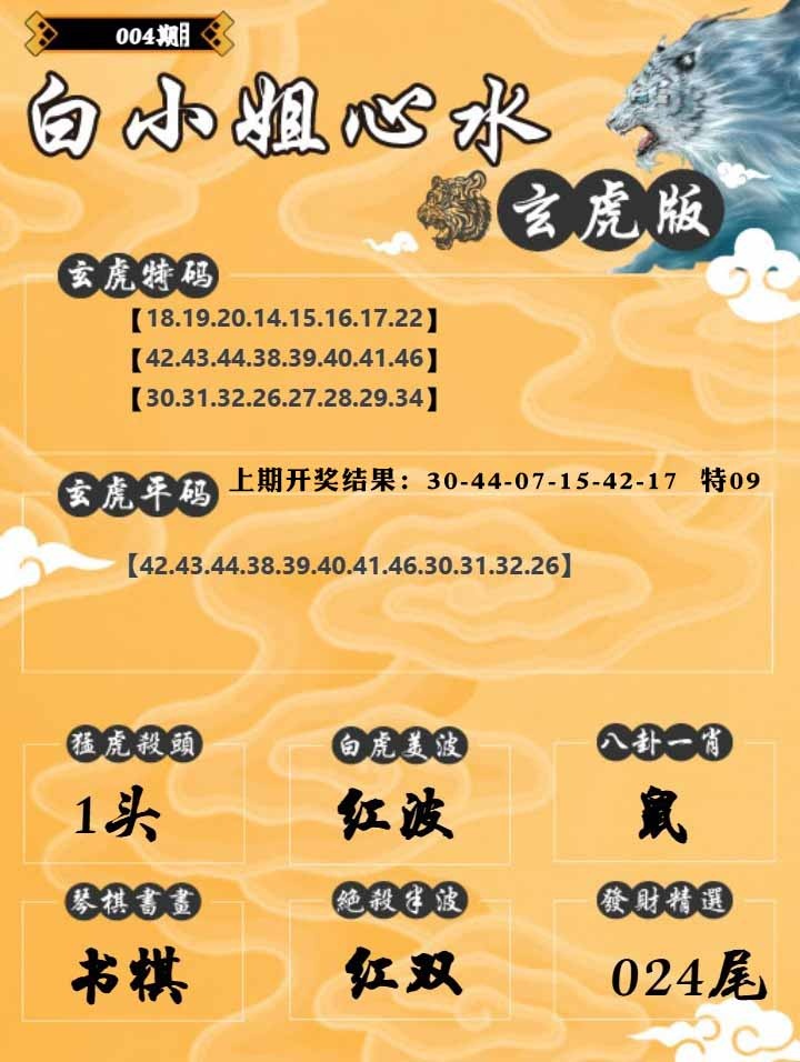 004期白小姐玄虎[图]